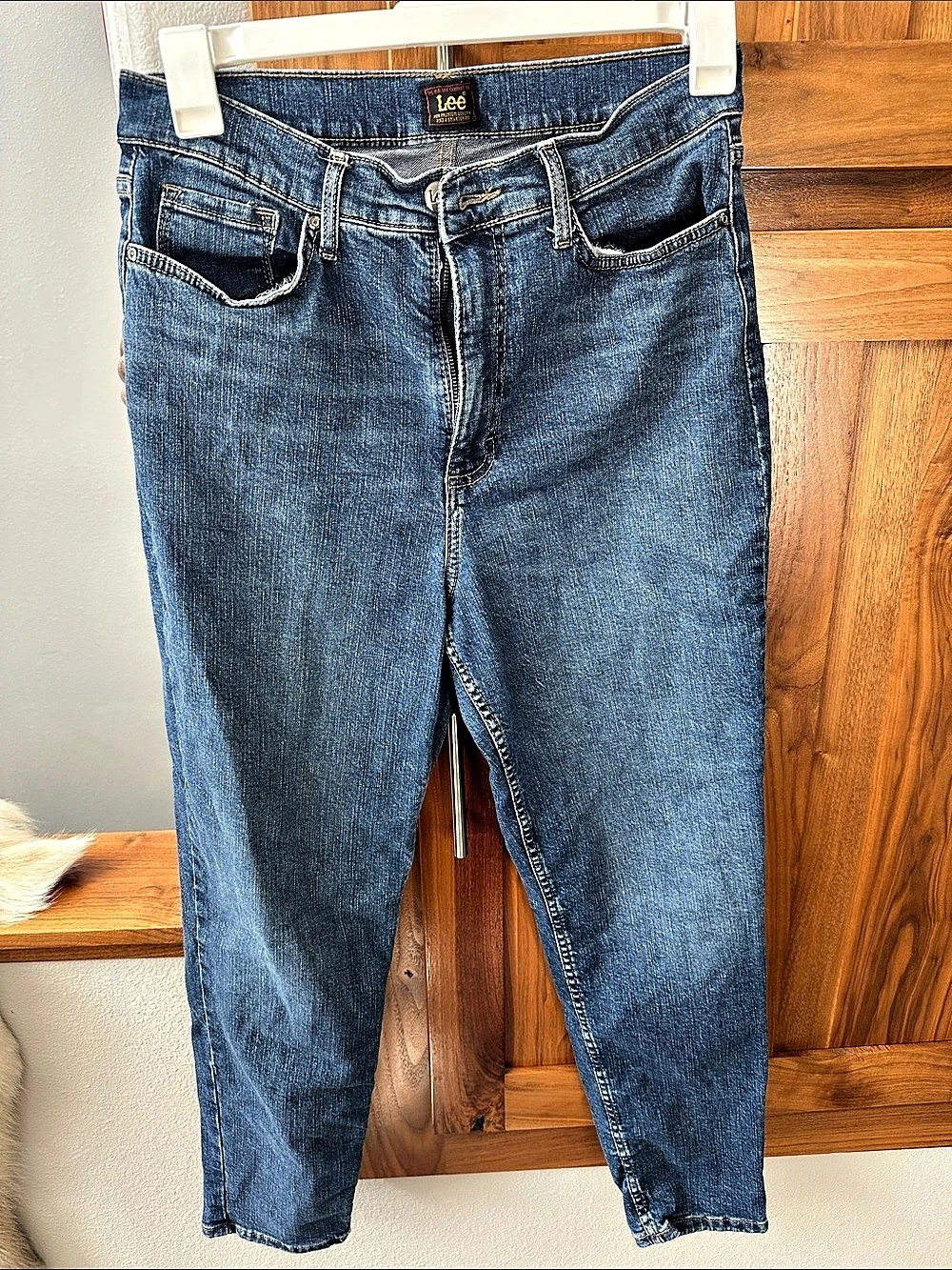 Lee Women’s Straight Leg Jeans Waist 34 Blue